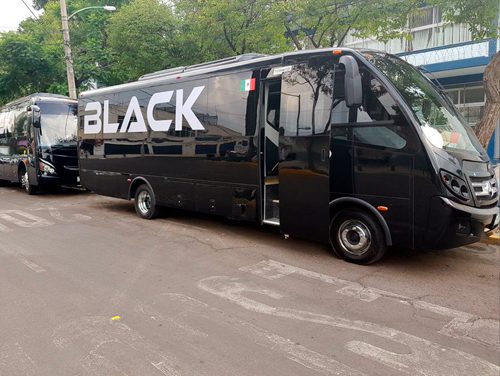 Mercedes Black Bus 